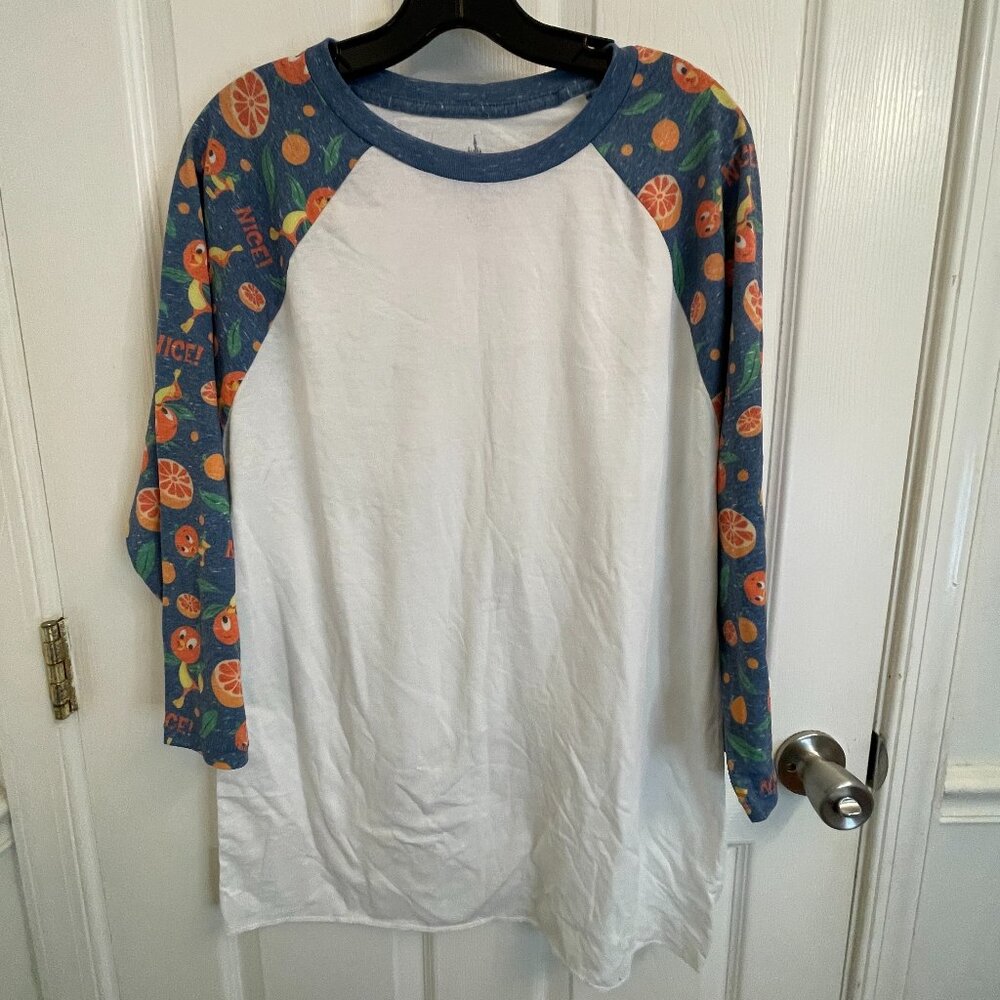 Disney Parks Baseball Tee Orange Bird Long Sleeve Size M NEW with TAGS